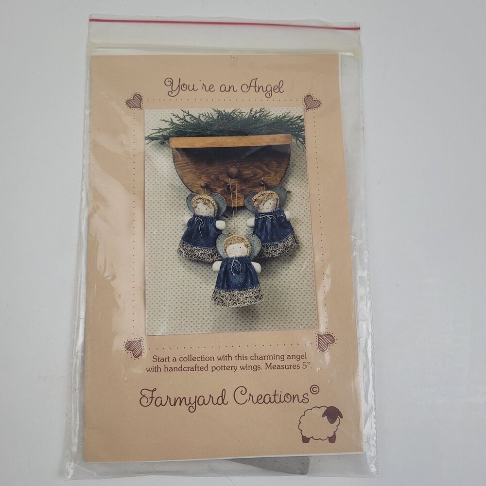 You’re an Angel Kit by Farmyard Creations NIP Instructions, Materials List,Heart